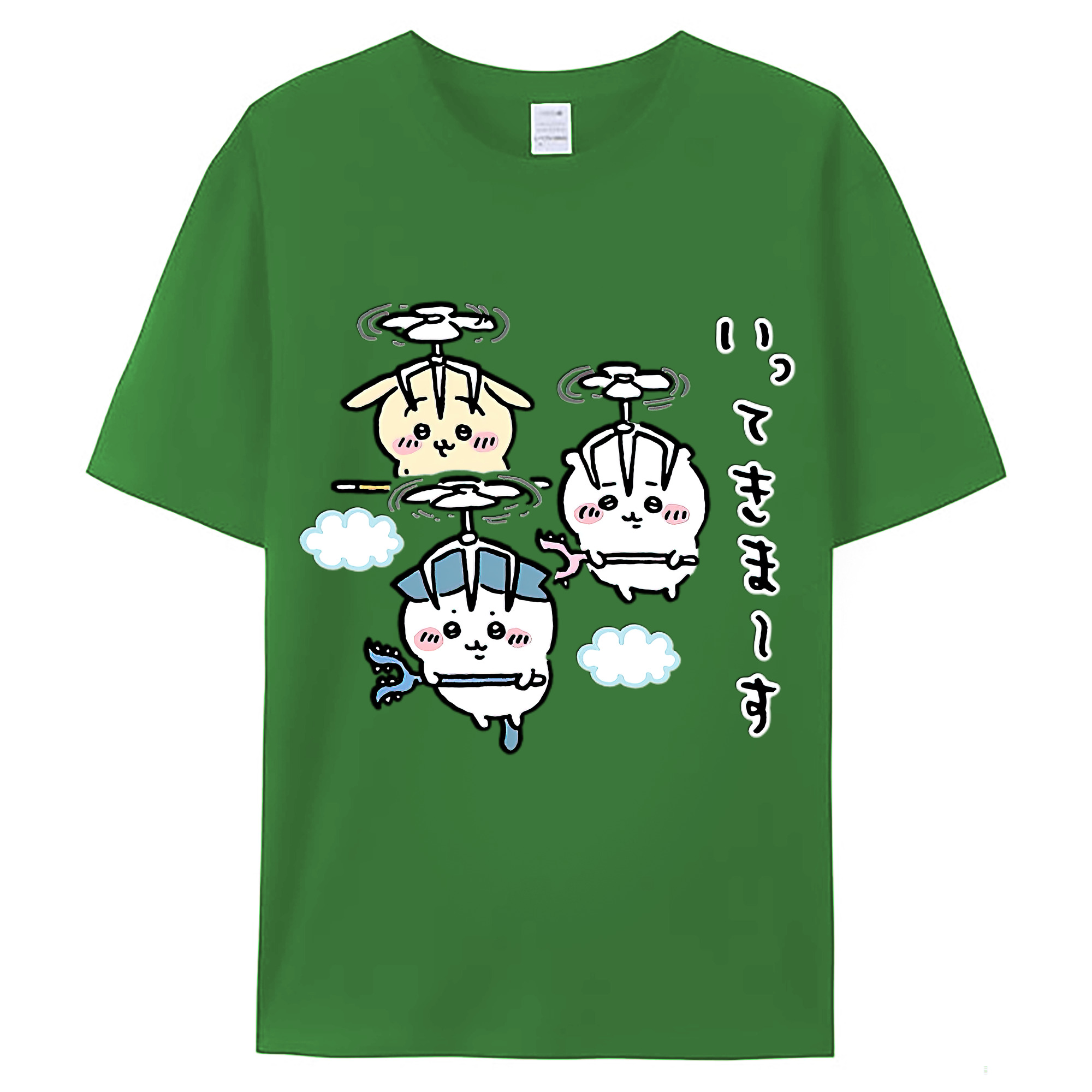 （画像用） ちいかわ ちいかわ Chii-kawa chiikawa レディースカジュアルプリントTシャツ（綿100％）